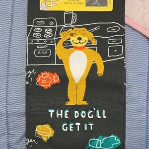 Blue Q Dog Kitchen Towel - Black with Vibrant Accents